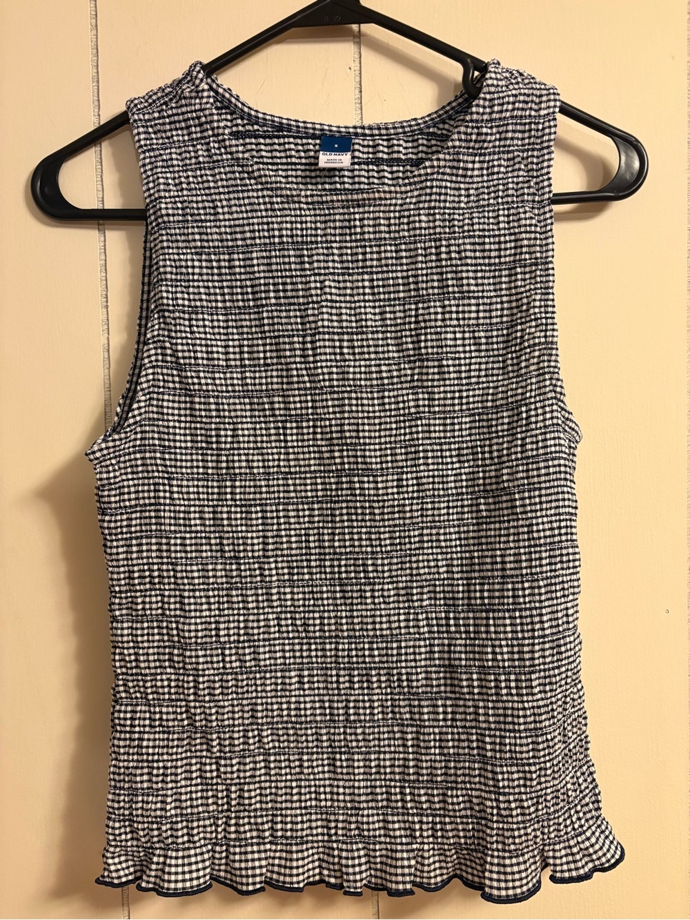 NWT Black & White Smocked Tank
